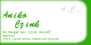 aniko czink business card